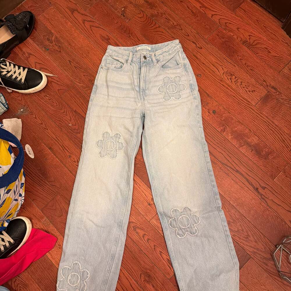 PacSun Eco Floral Patch Boyfriend Jeans